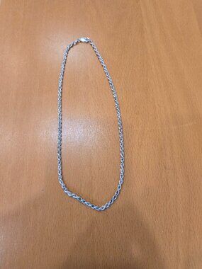 18" Sterling Silver Rope Necklace